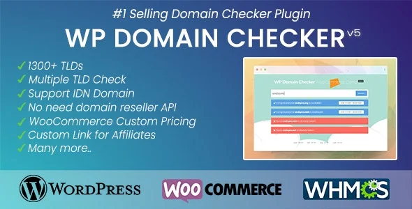 دانلود افزونه WP Domain Checker - جستجوی دامنه در وردپرس